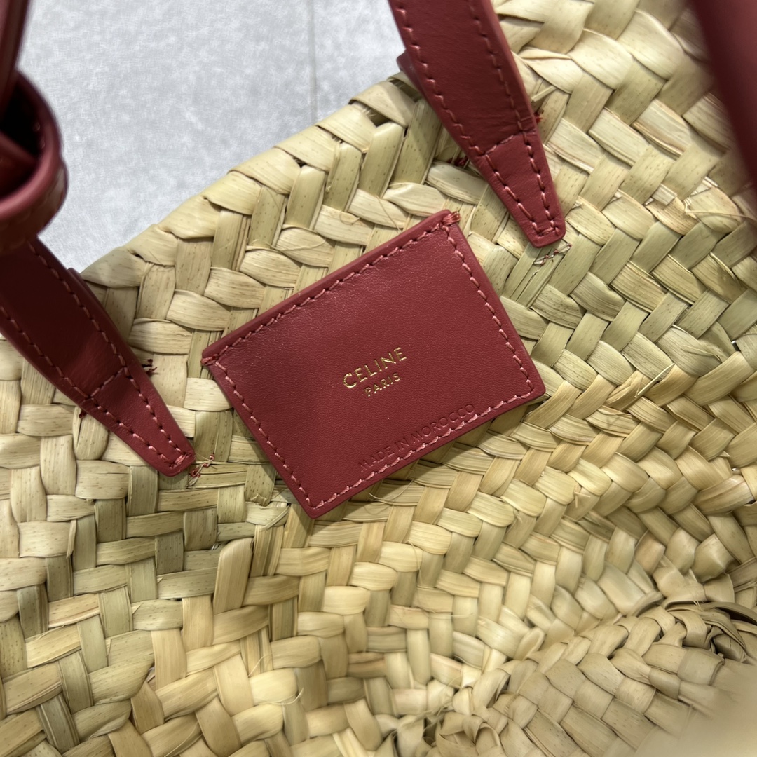 Ce1i*e Teen Triomphe Classic Pannier Tote Dark Pink For Women 8in/20cm