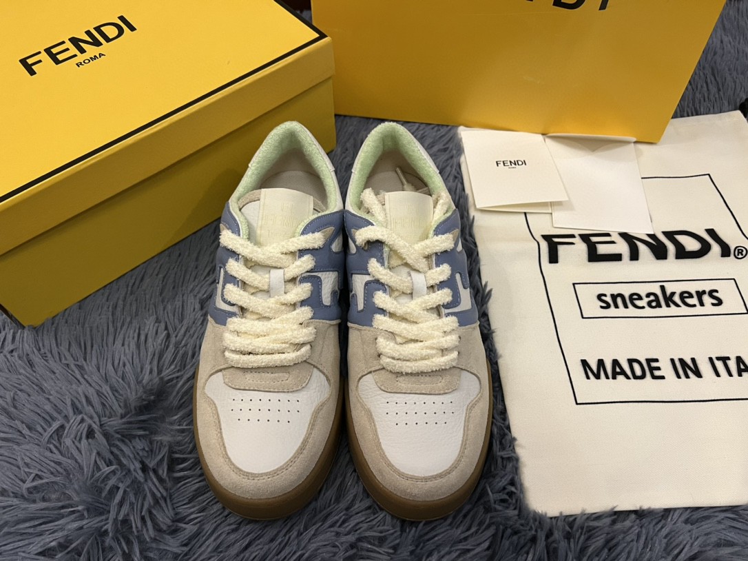 F**di Match Low Tops Sneakers Grey For Men 7E1493