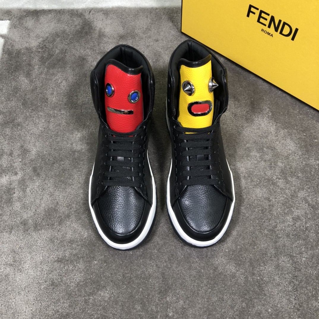 F**di Force High Tops Sneakers Black For Men