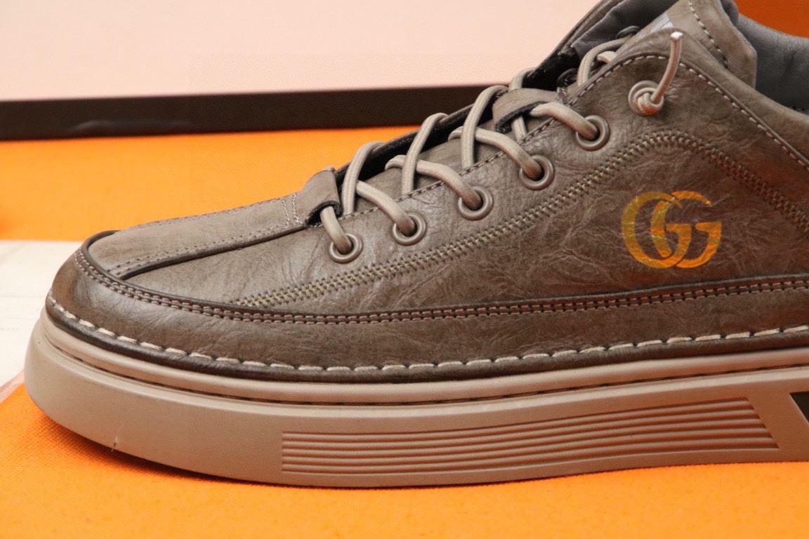 Gvc*1 Men’s Sneakers With Logo GG Gold Web Brown For Men