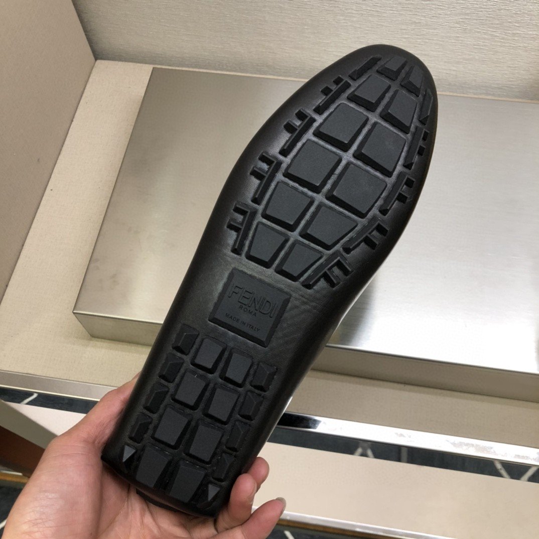 F**di Force Black Loafers For Men