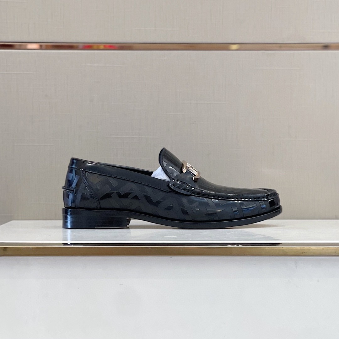 F**di Domino Black Loafers For Men