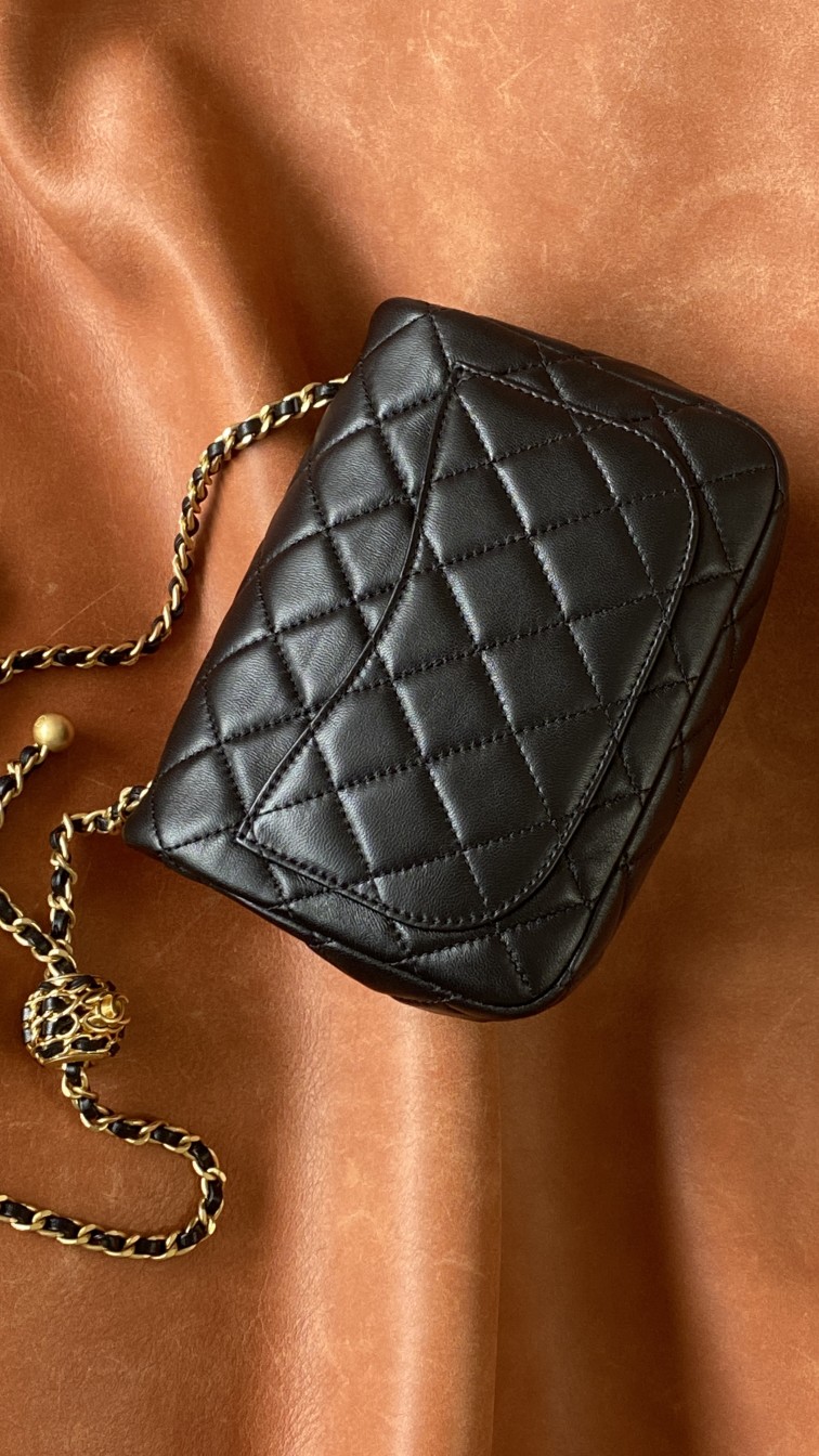 Ch**el Classic Bag Black For Women, Women’s Bags 7.1in/18cm