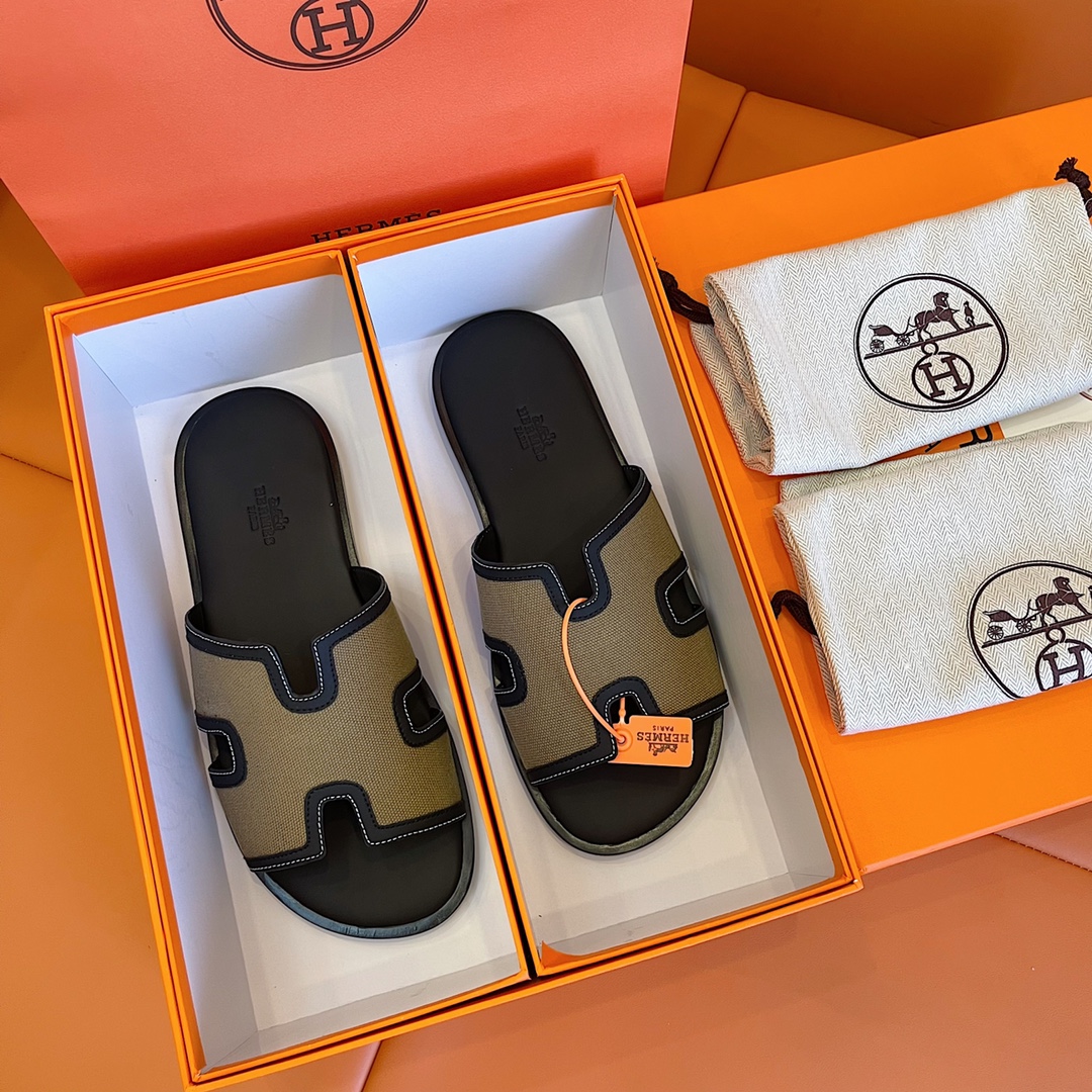 H**me5 Izmir Sandal Black And Beige For Men