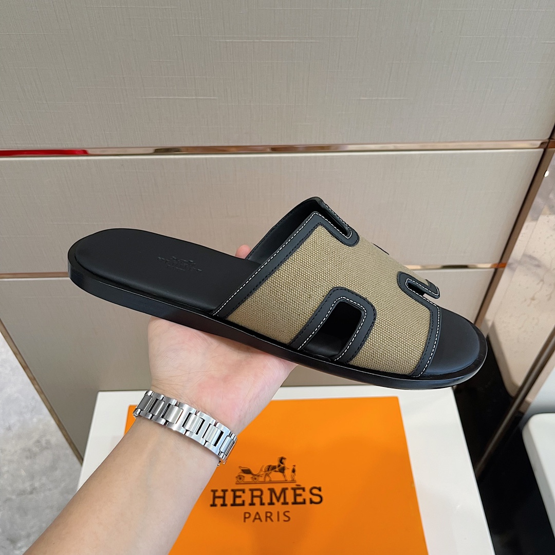 H**me5 Izmir Sandal Black And Beige For Men