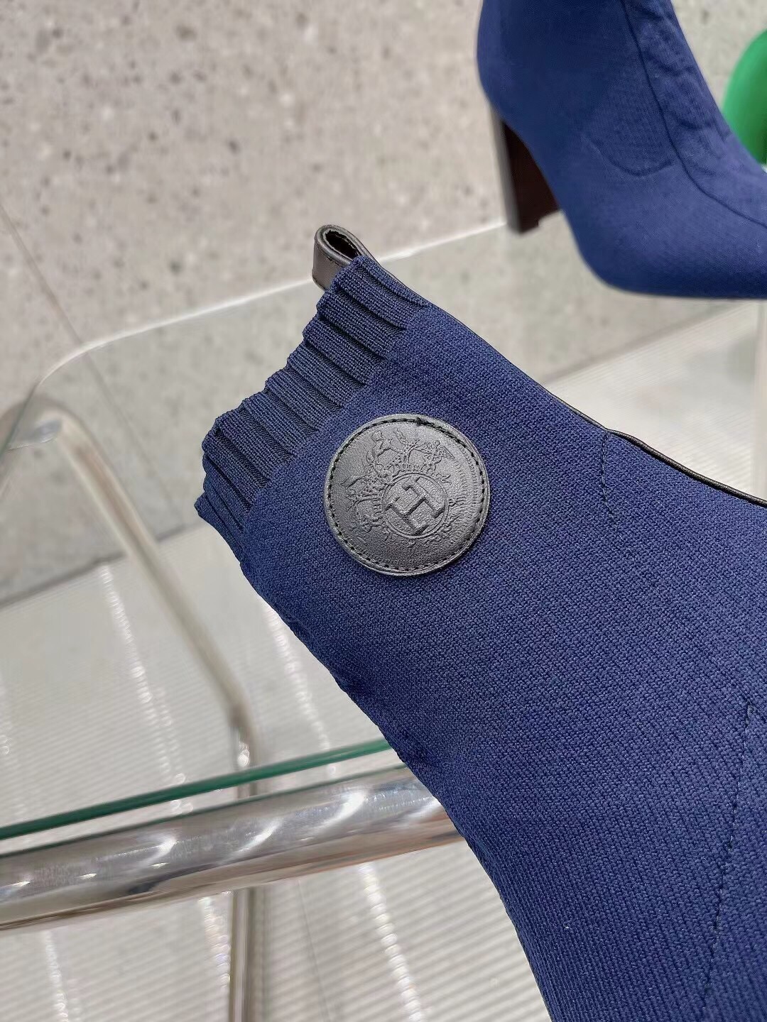 H**me5 Volver 90 Ankle Boots Blue For Women 3.5in/9cm H192035Z O5405