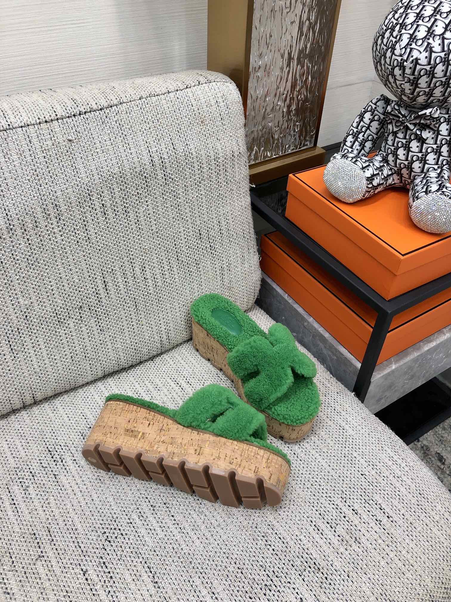 H**me5 Figari Sandal Green For Women