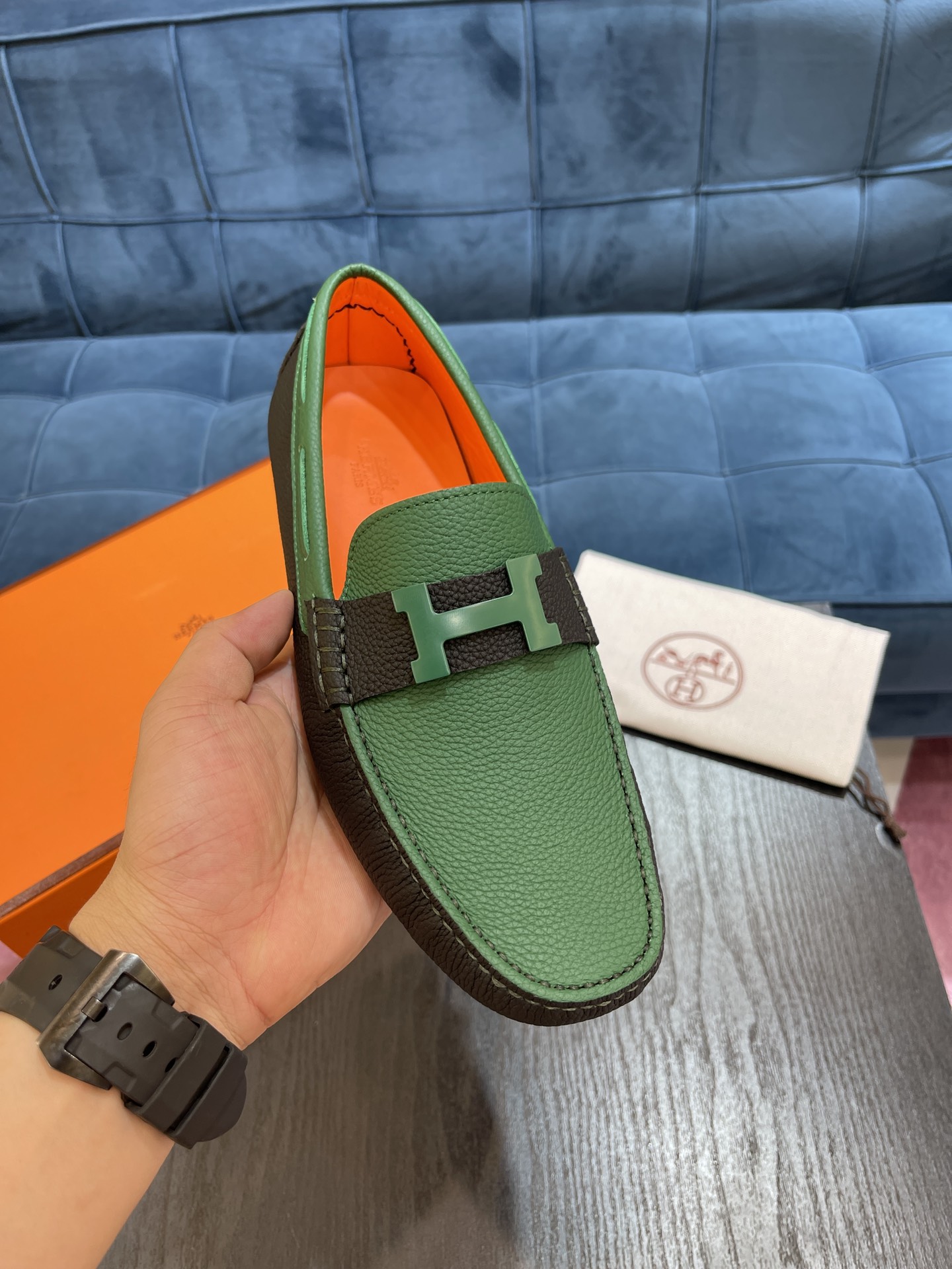 H**me5 Irving Loafer Green For Men