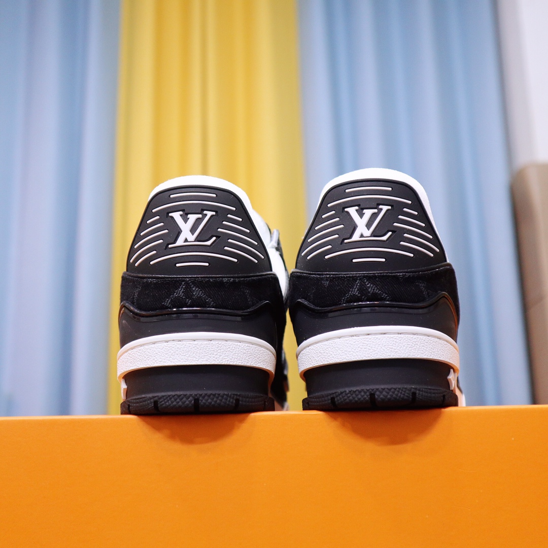 L0vis Vvtt0n Trainer Sneaker Mix Of Materials Black/White For Men LV